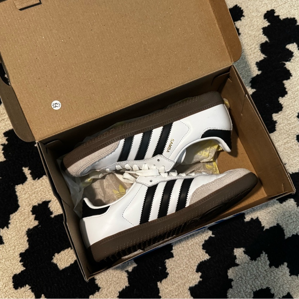 Adidas Samba White and Black Sneakers